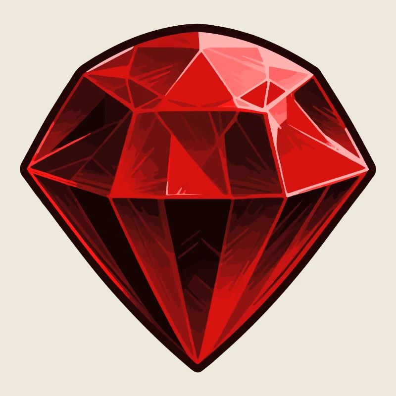 Précieuse pierre précieuse de rubis rouge