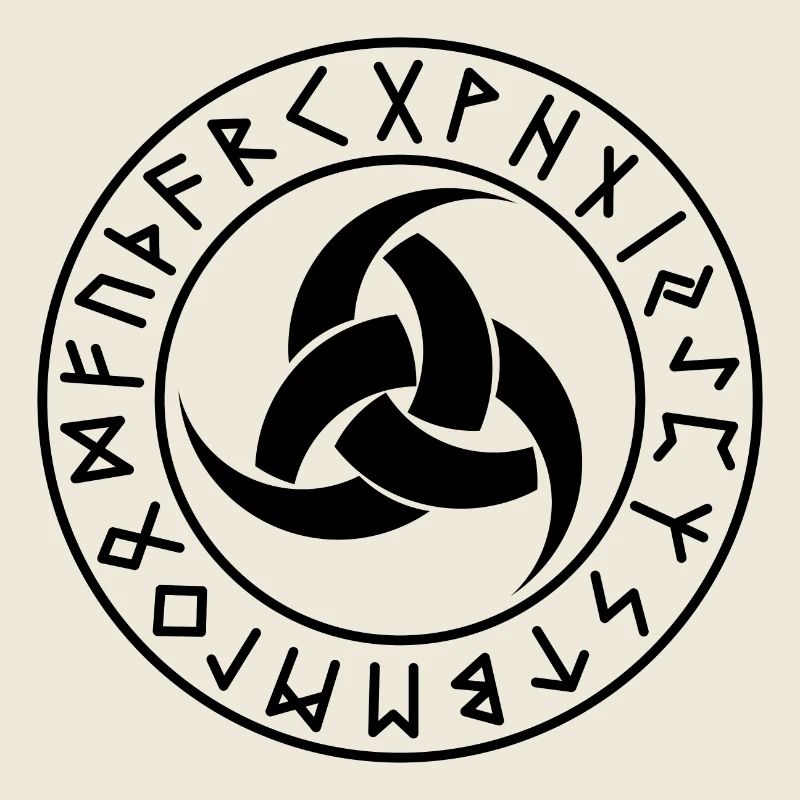 Skaldenmet circle runes black color
