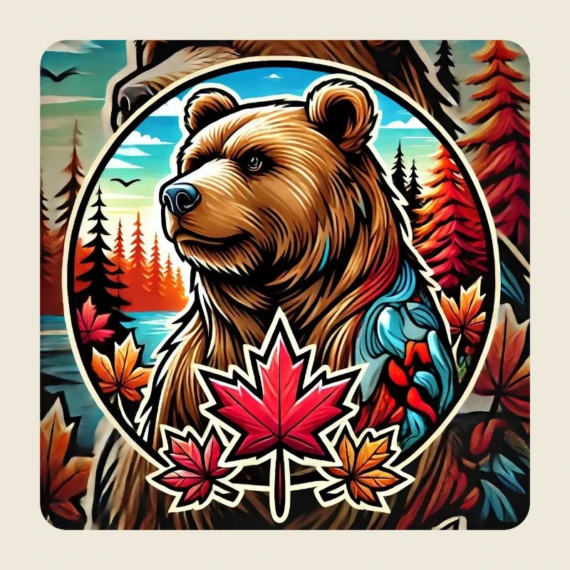 Canada bear nature design