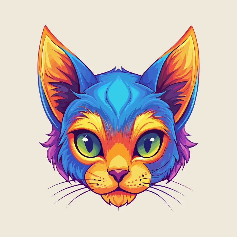 Chat Pixie Bob Race de chat Dessin animé Kawaii Animal de compagnie