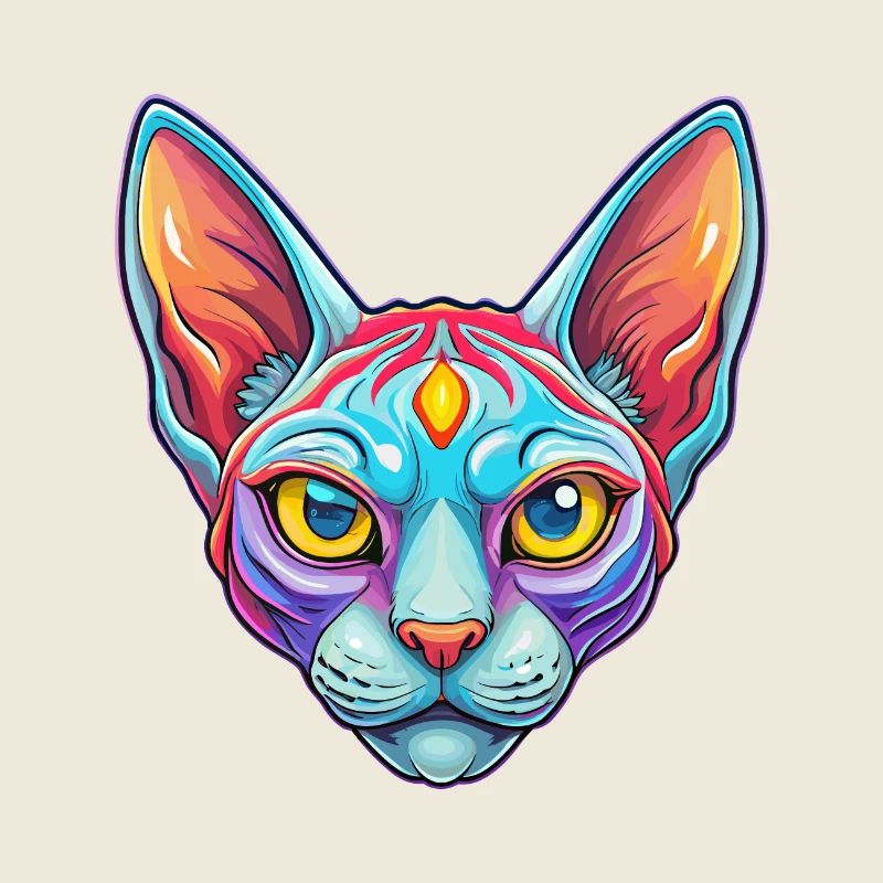Red Devon Rex Cat Breed Cartoon Kawaii Animal Pet