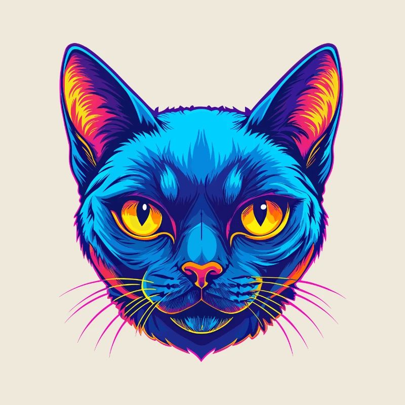Chat birman race dessin animé Kawaii animal de compagnie