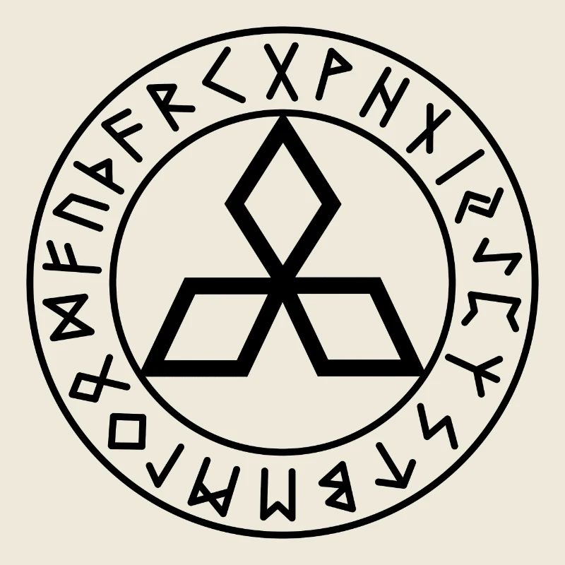 Trizepskreis-Runen schwarz
