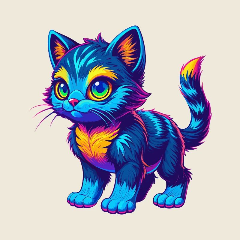 Pixie Bob Chat Race Dessin animé Kawaii Animal Pet