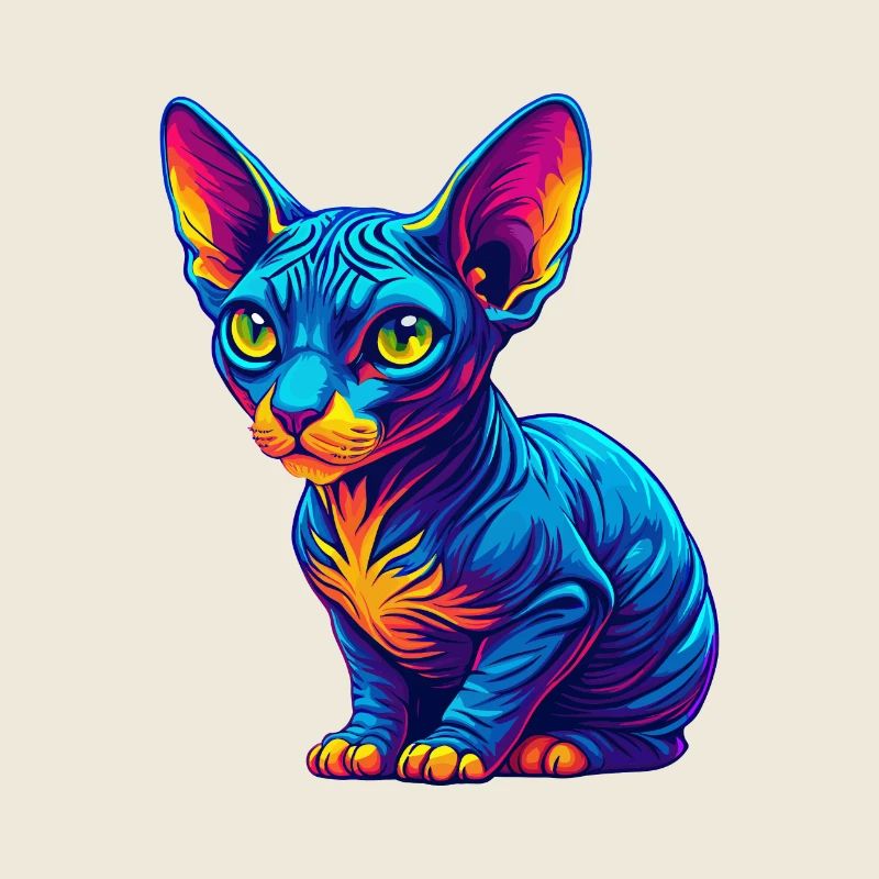 Cornouailles Rex Chat Race Dessin animé Kawaii Animal Pet