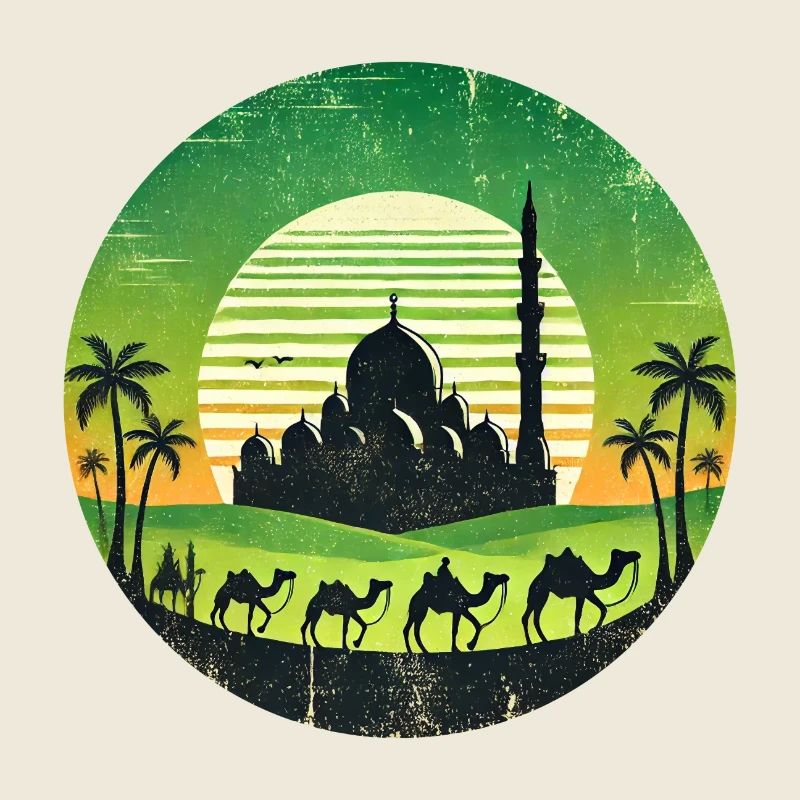 Marrakesch Moschee Kamele Design