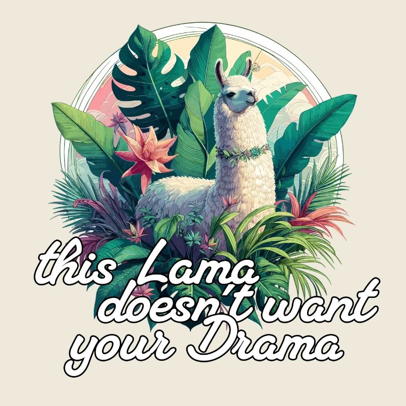 Lama Drama positiv Optimismus Geschenk