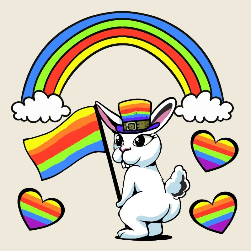 LGBT Hase Regenbogenfahne Regenbogen Herz