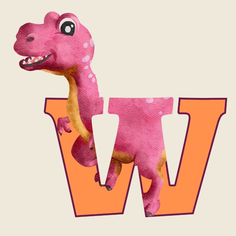W - DINOSAURIER, Personalisierbar