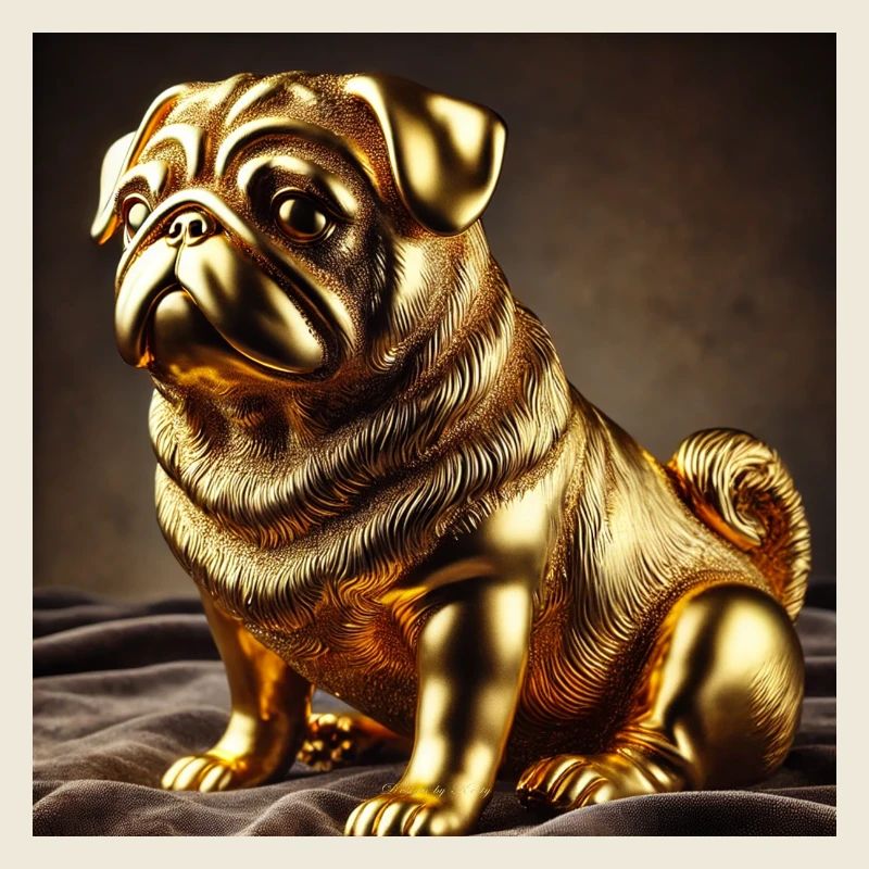 Sculpture de carlin d’or