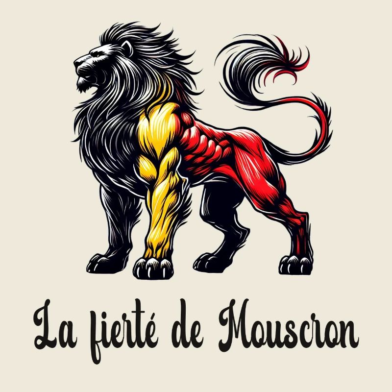 Motif du drapeau lion de Mouscron