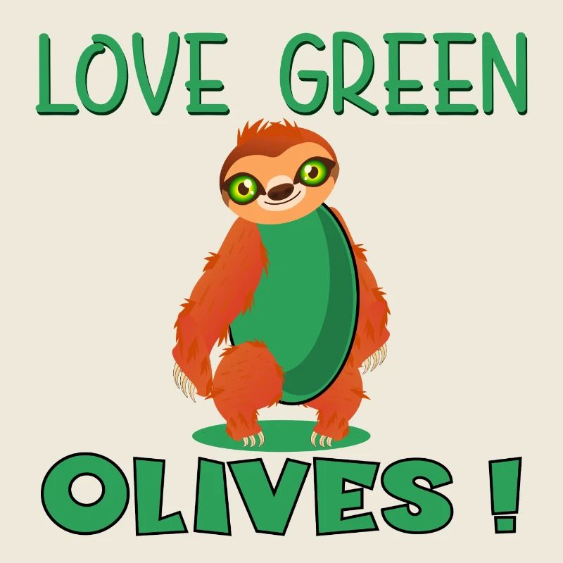 LIEBE GRÜNE OLIVEN - FAULTIER TIER