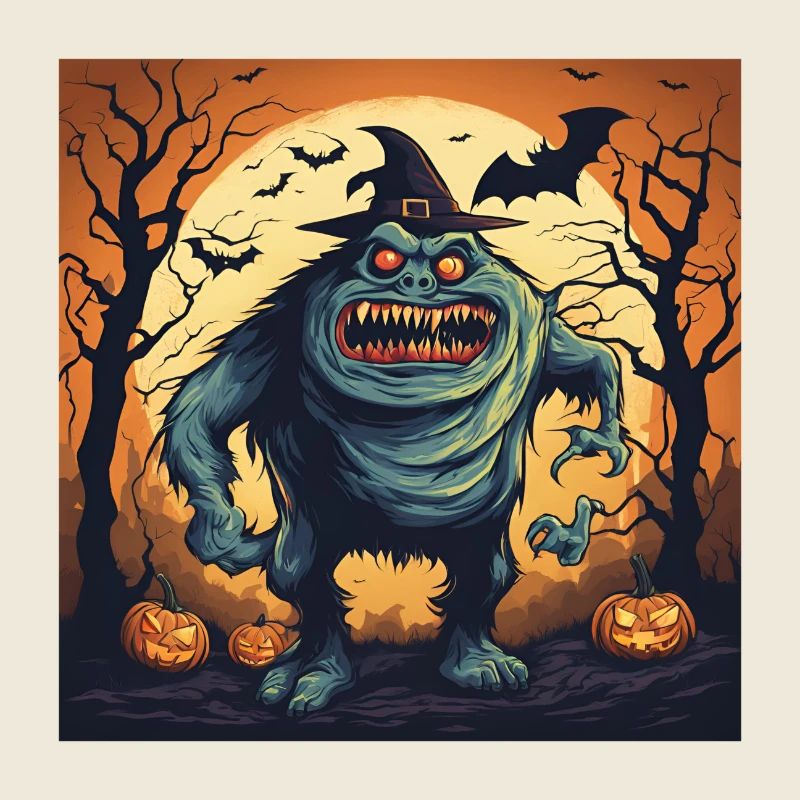 halloween, scary monster, pumpkin