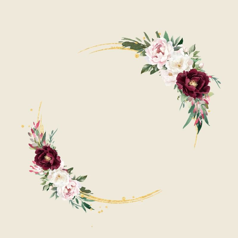Cercle de fleurs personnalisable