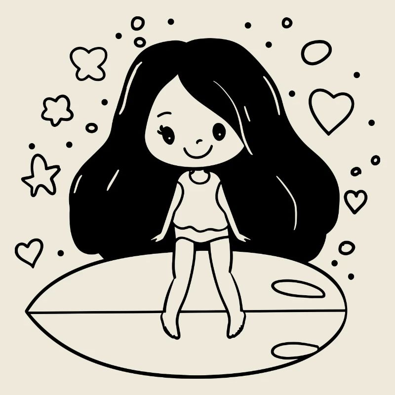 Cartoon Surferin