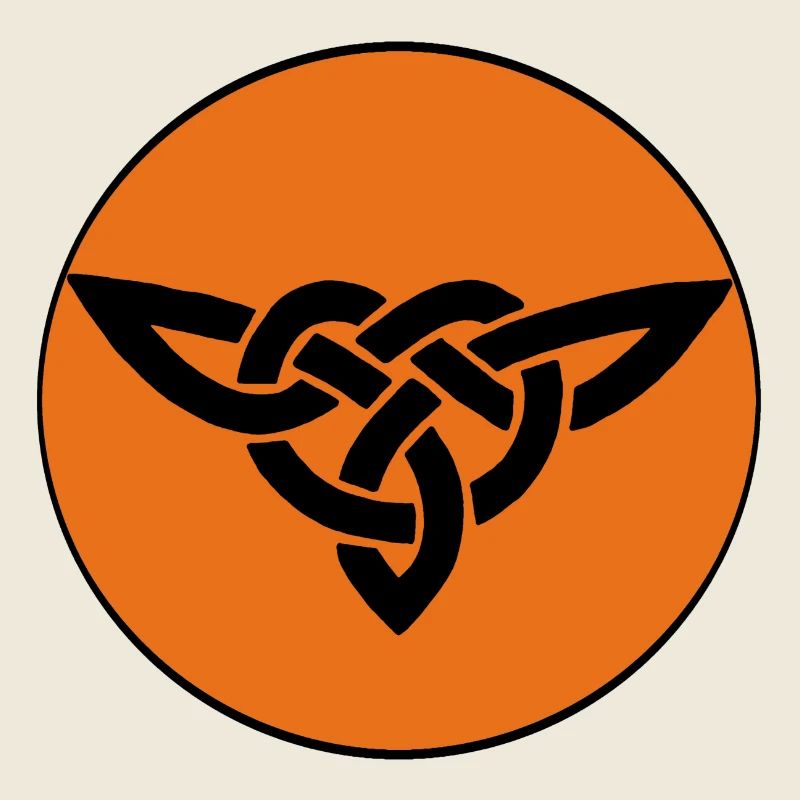 Orange Celtic bird