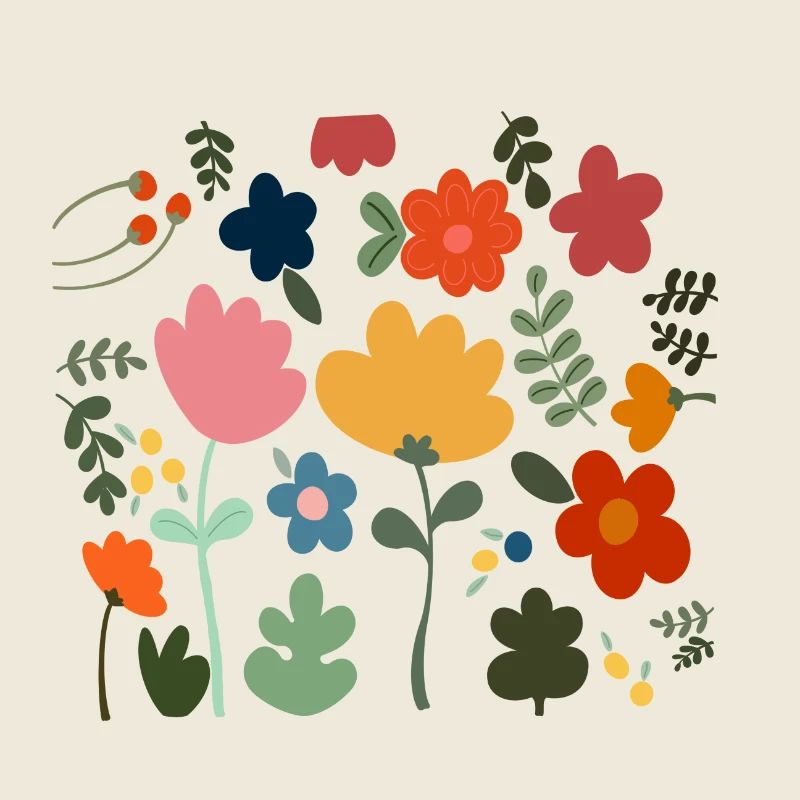 Flower Power Blumen Design - Floral Hippie Style