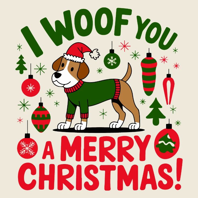 Festive Dog Christmas Sweater Design
