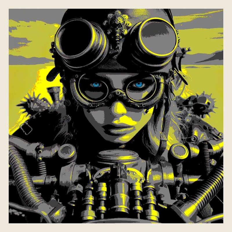 Steampunk-Biker