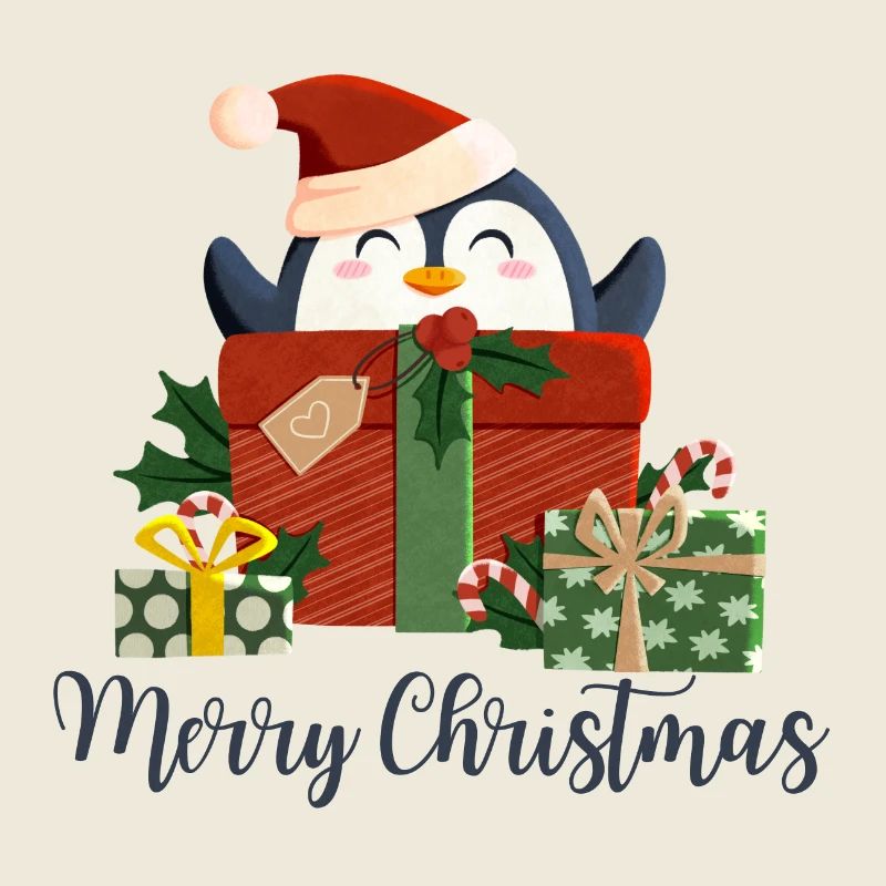 Merry Christmas - Christmas Penguin