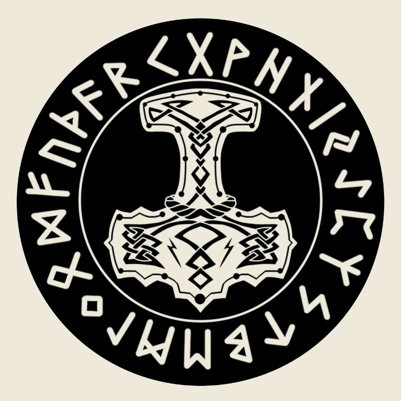 Mjöllnir schwarzer Runenkreis
