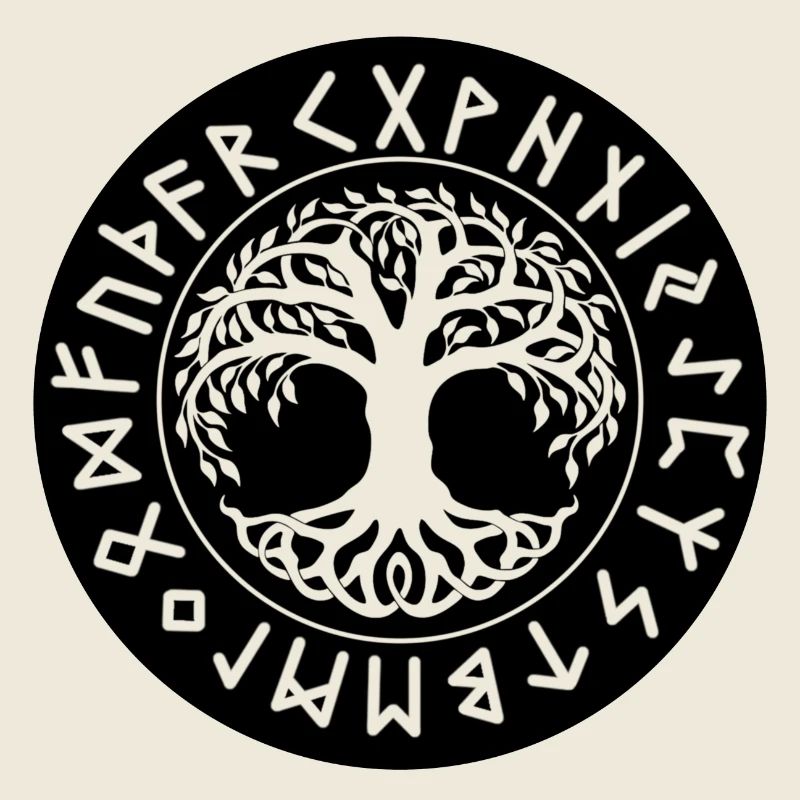 Yggdrasil schwarzer Runenkreis