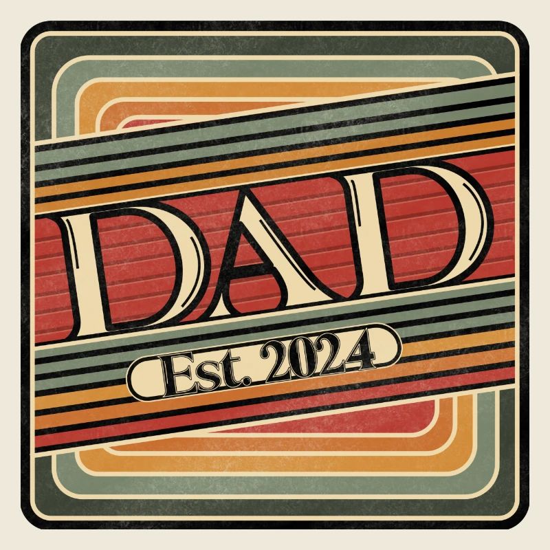 Dad Est. 2024 Retro Design