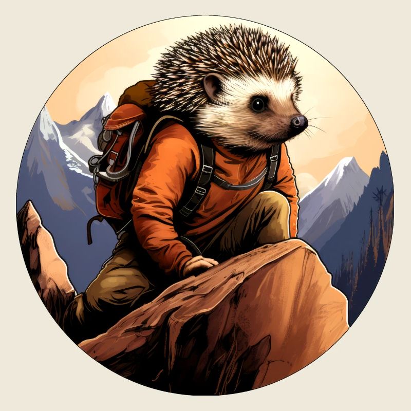 Igel Bergsteiger / Wandern Igel