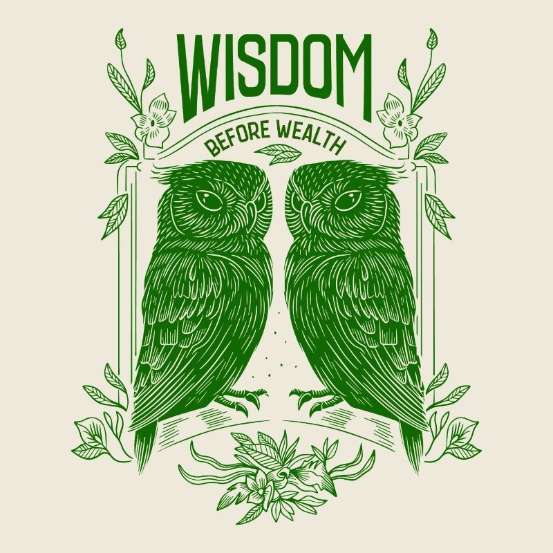 Wisdom Before Wealth – Symbolische Eulen