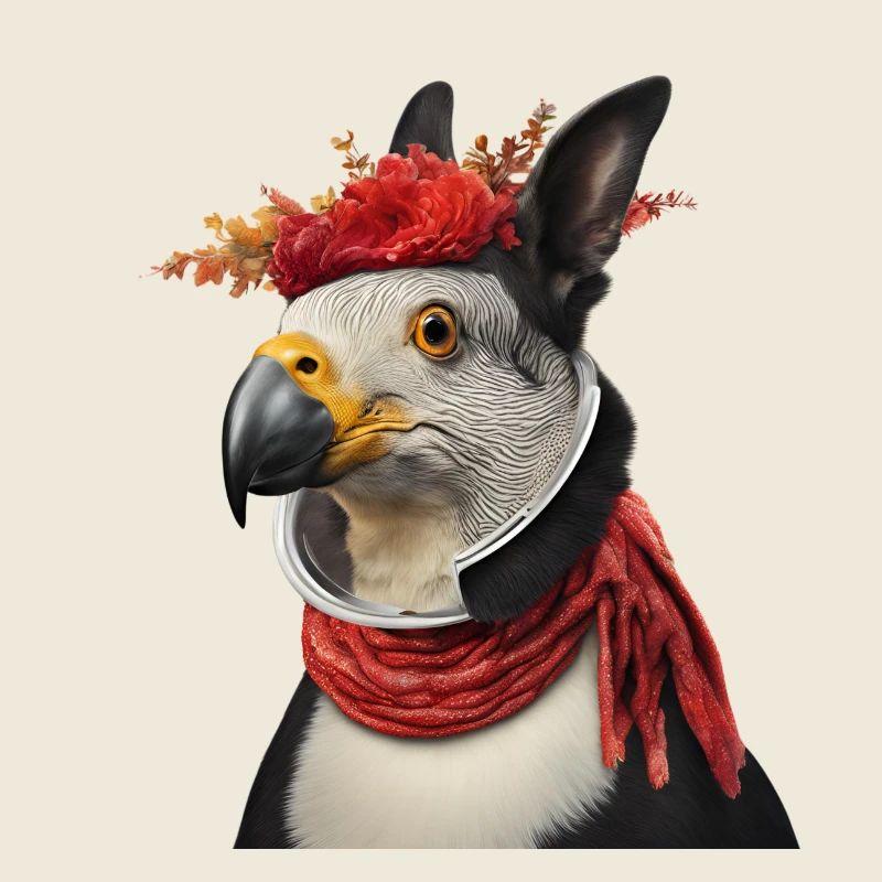 Lebendiges mythisches Vogel-Hybrid-Design