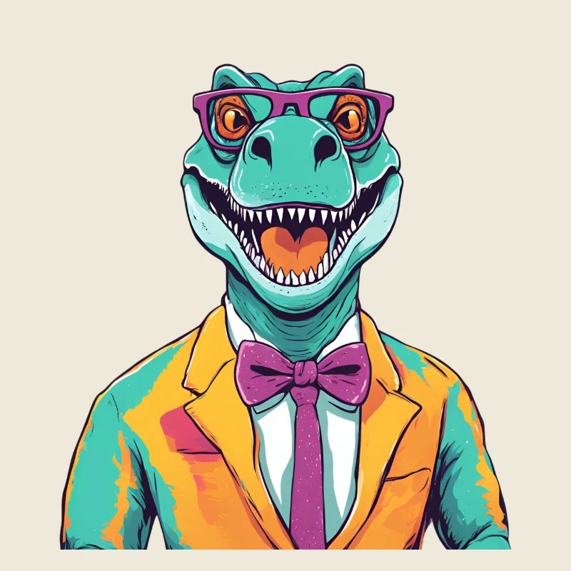 Dinosaurier Anwalt Cartoon Design