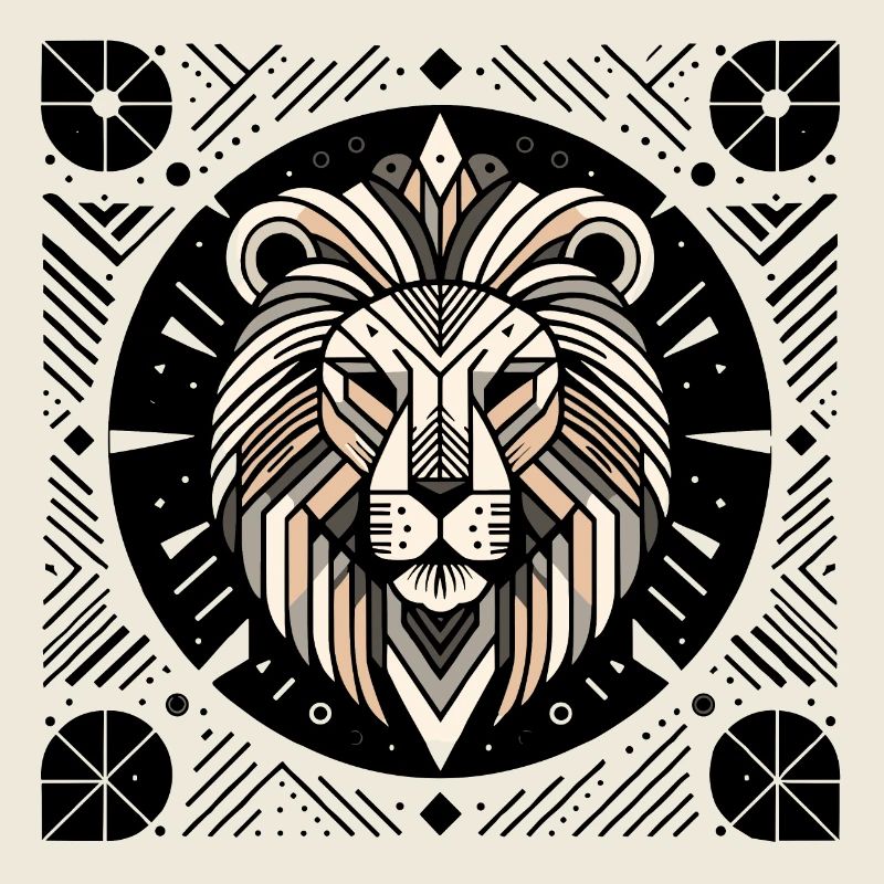 Abstrait Animal Lion 1