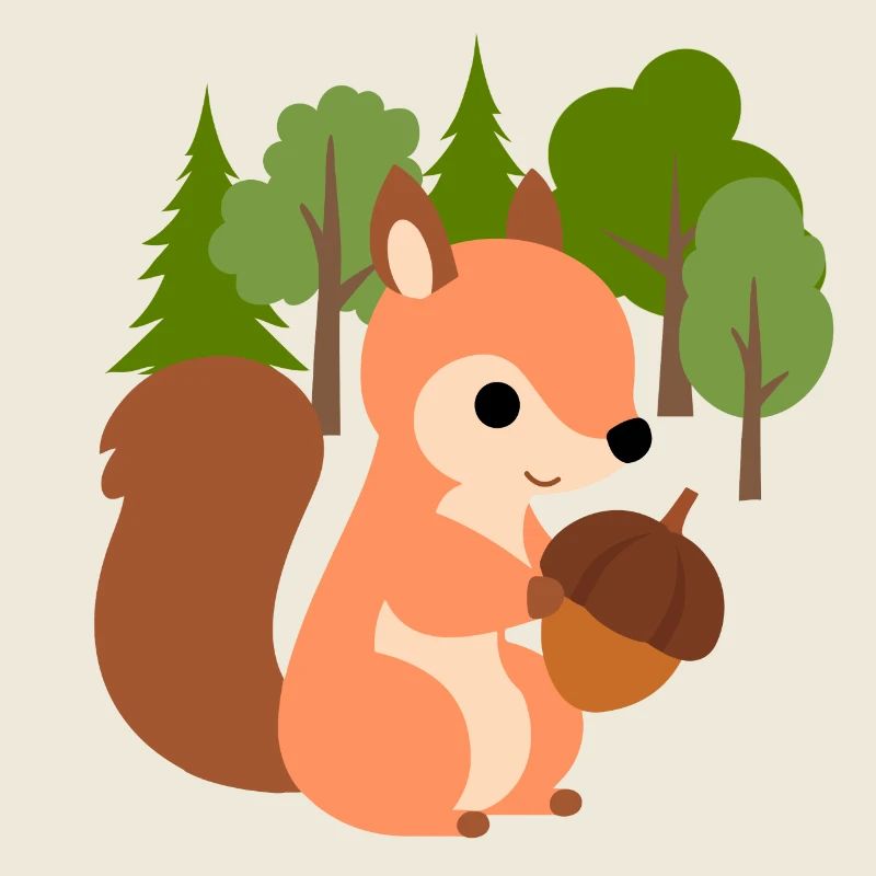 Eichhörnchen mit Nuss