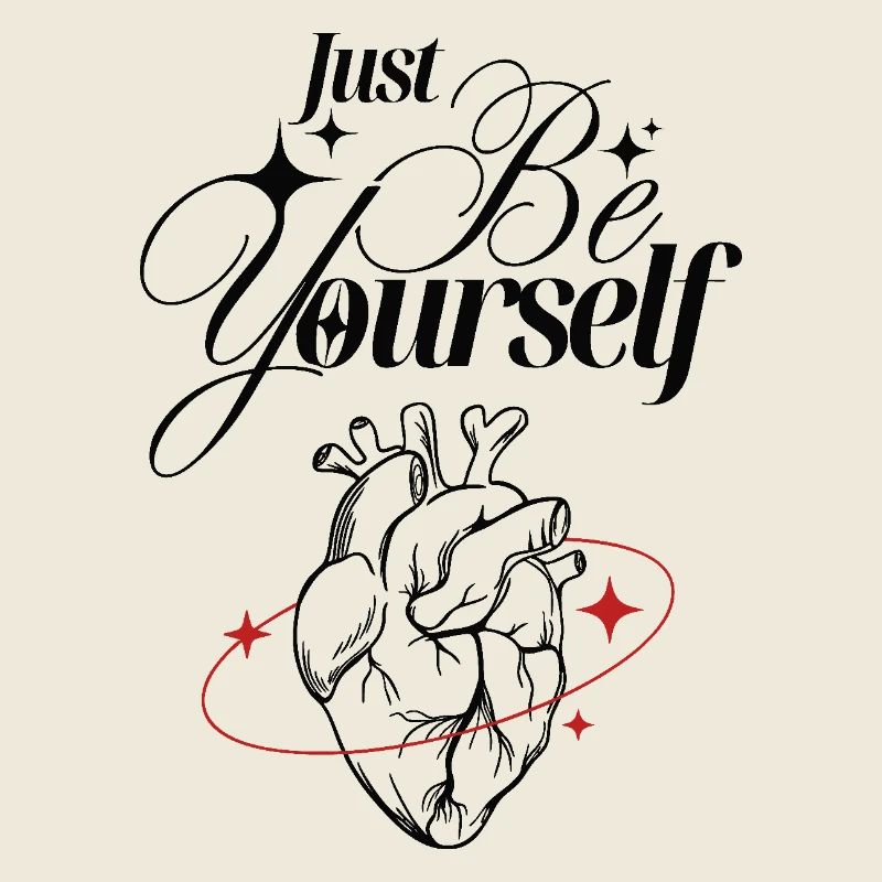 Just Be Yourself – Herz & Schriftzug