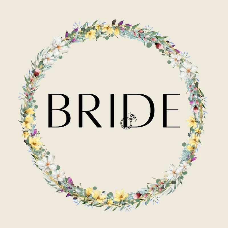 Team Bride ! Blumenkranz Personalisierbar