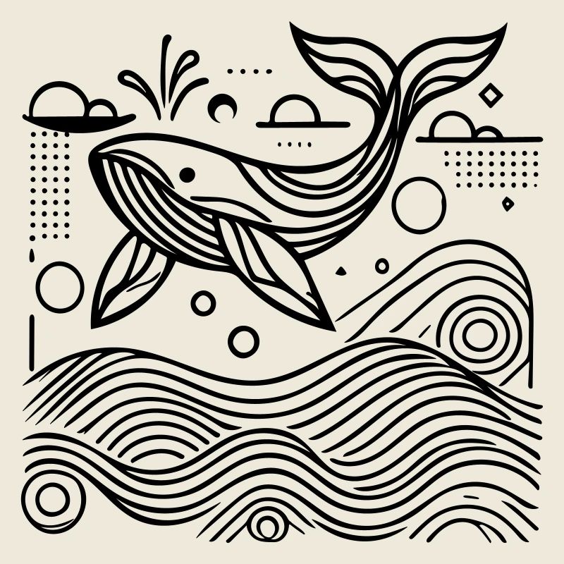 de l’océan – Baleine géométrique