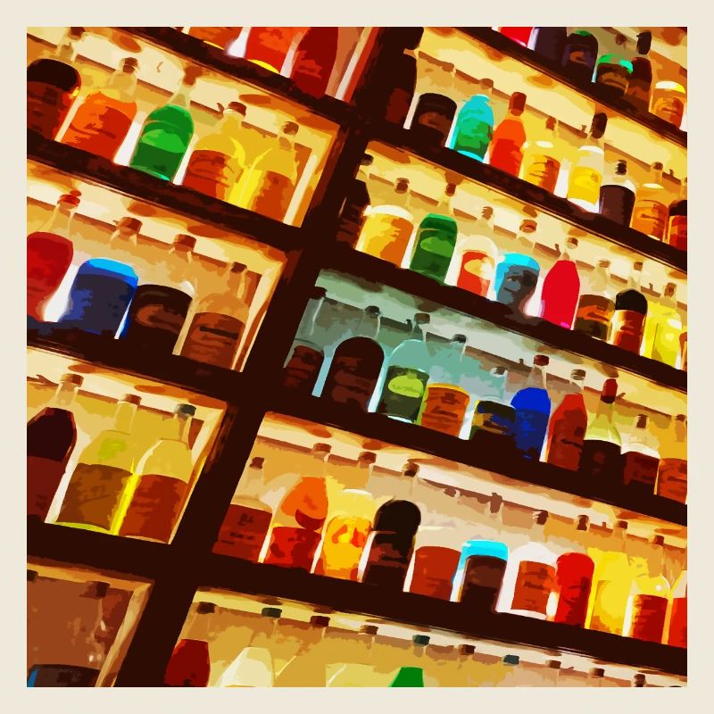 Bunte Flaschen