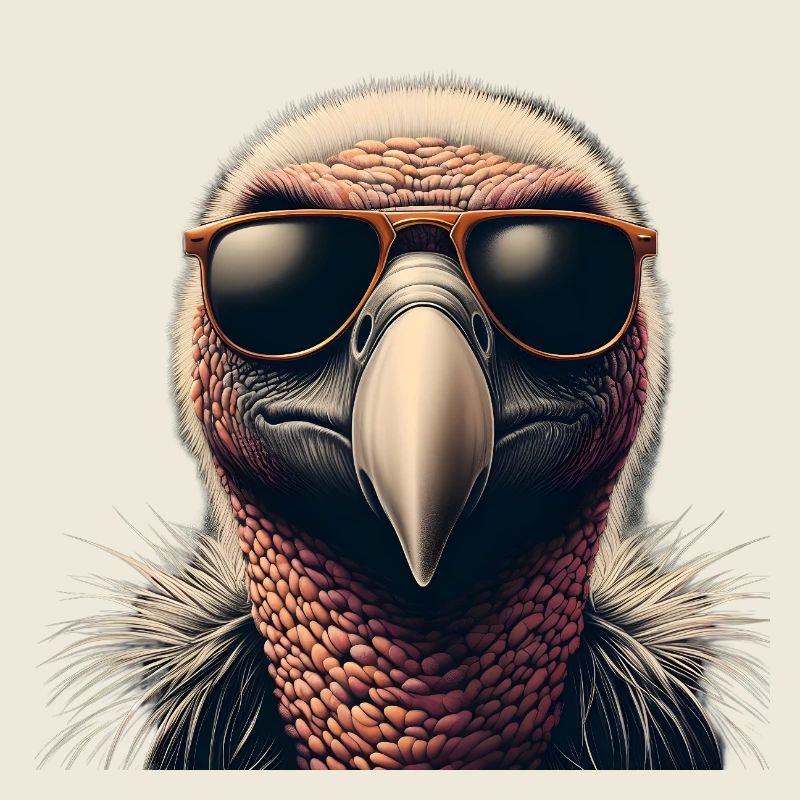 Geier mit Sonnenbrille