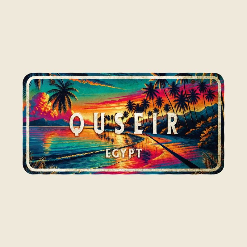 Quseir Ägypten Vintage Schild Design