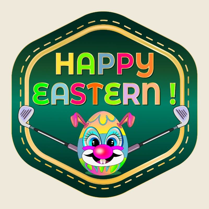HAPPY EASTERN EGGS JOUANT AU GOLF