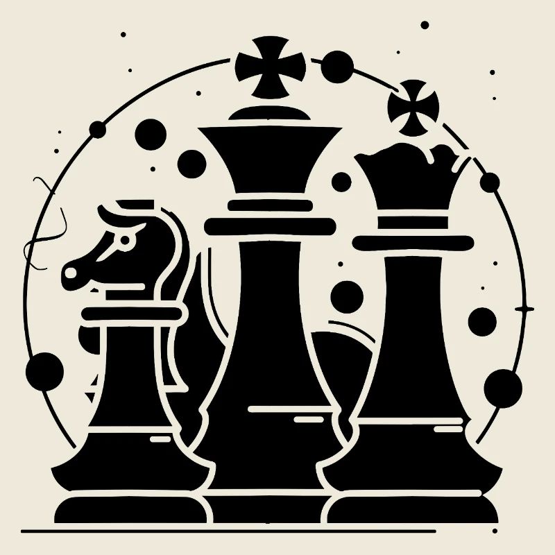 Schachfiguren Comic Look