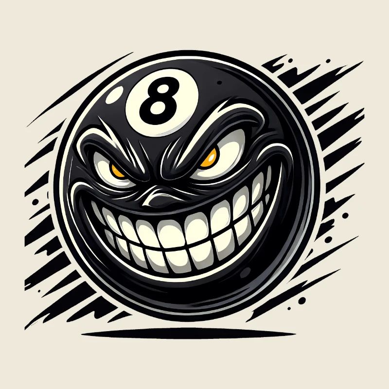 Evil 8-Ball - Le monstre de billard souriant
