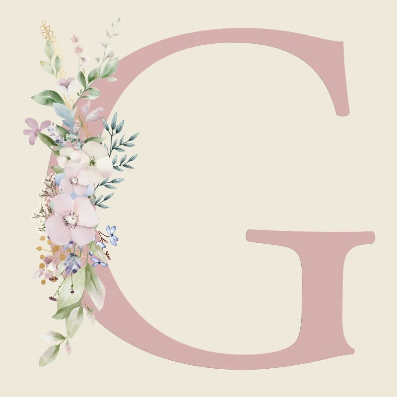 G Monogram, Floral, Personnalisable