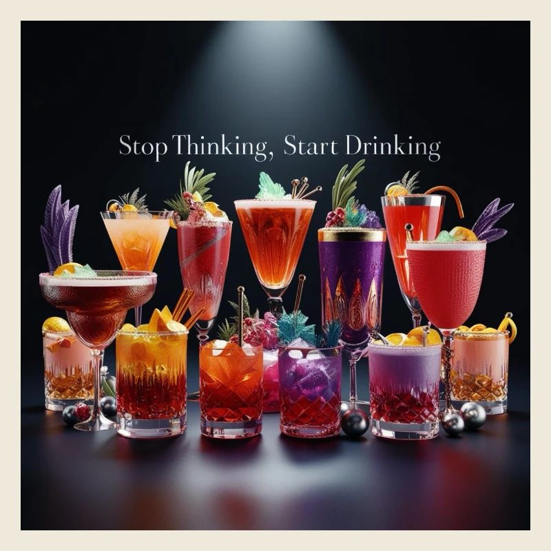Cocktails mit Humorvollen Text