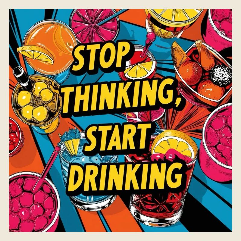 Cocktails with humorous text