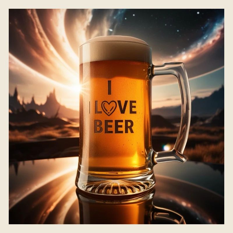 I Love Beer Glasmotiv