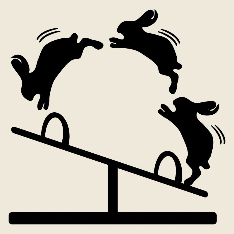 EASTER BUNNIES JUMPING BUNNY SWING