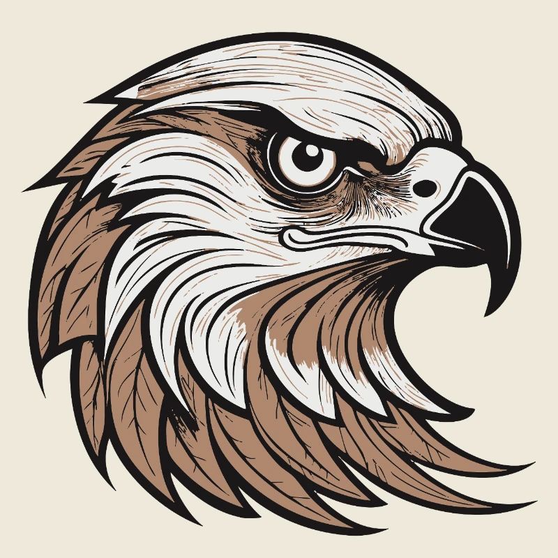 Illustration de tête d’aigle majestueux