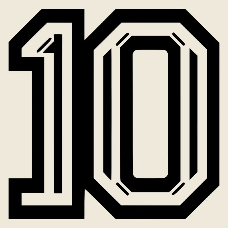 Stylische Nummer 10 Grafik
