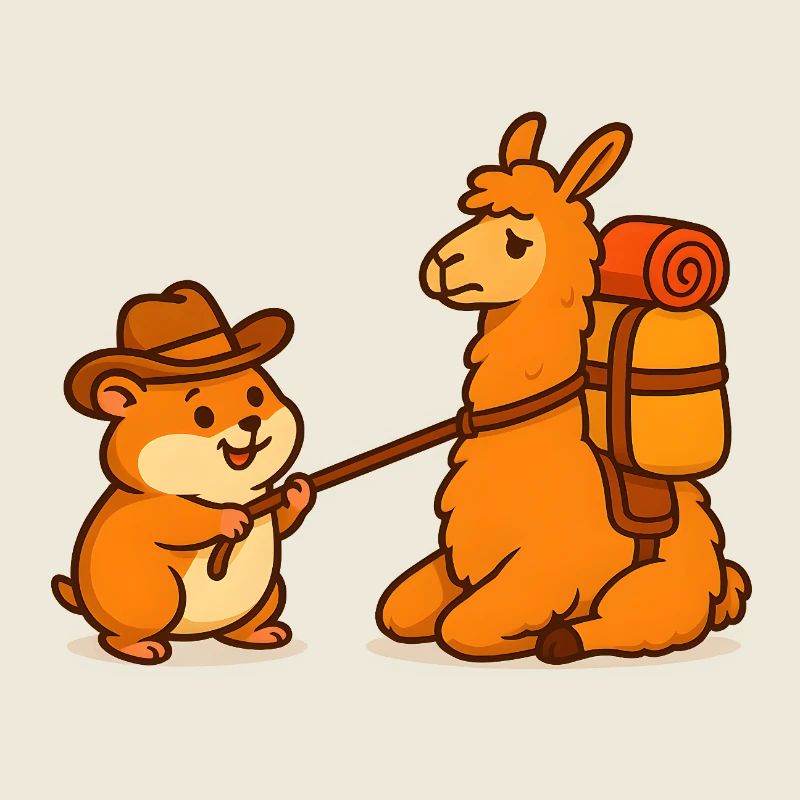 Stubborn Sitting Llama
